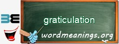 WordMeaning blackboard for graticulation